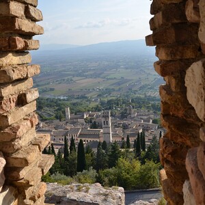 Assisi Blick von der Burg Rocca Maggiore