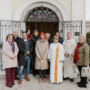 Die Projektgruppe mit Bischof Manfred Scheuer