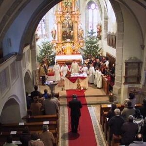 Innenraum  der Kirche vor dem Umbau