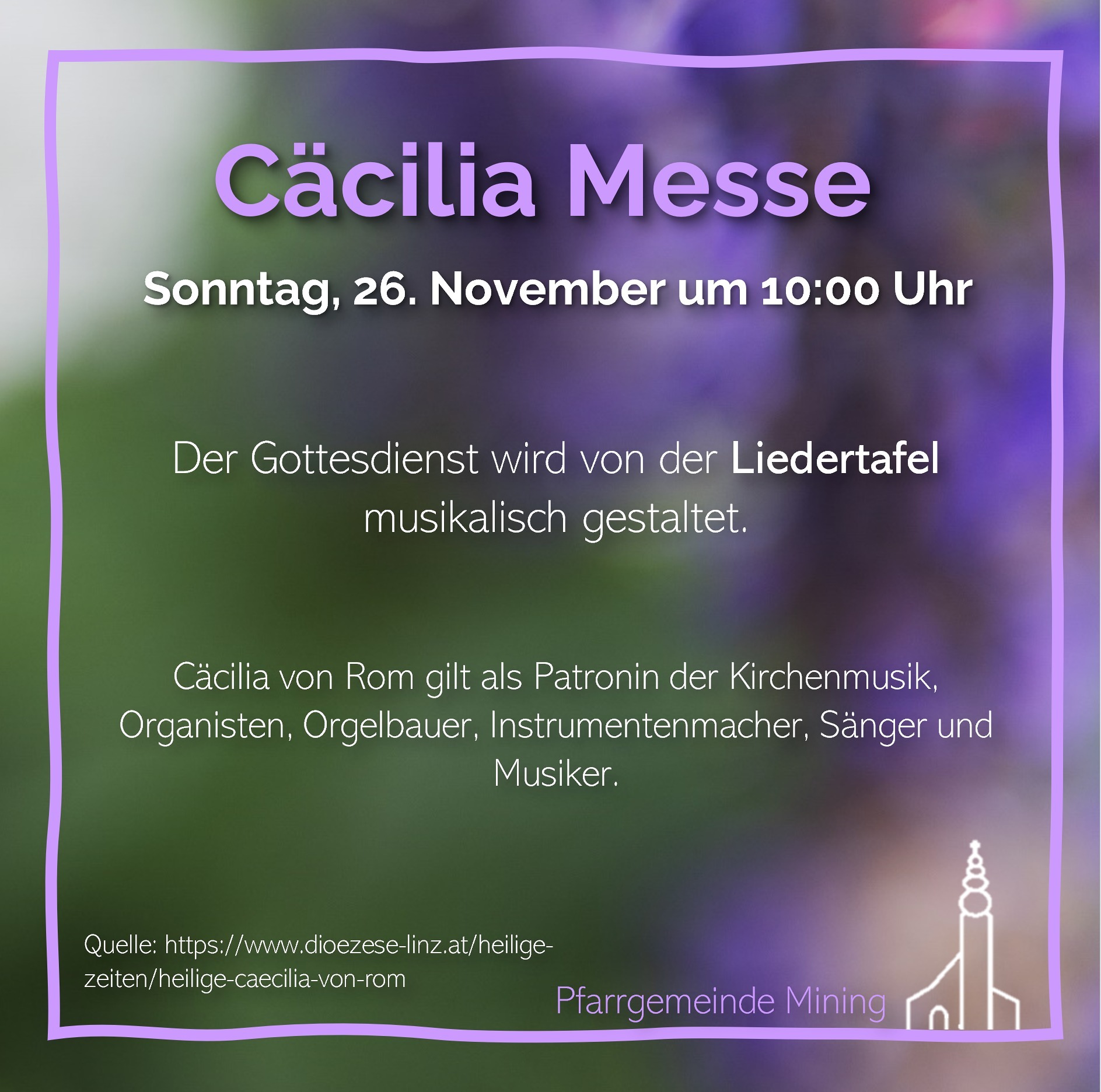 Cäciliamesse musikal. gestaltet von der Liedertafel