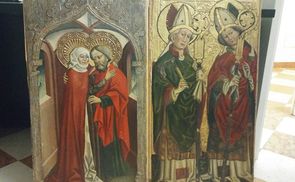 Tafelbilder gotischer Altar Pfarre Hallstatt / 2 Motive
