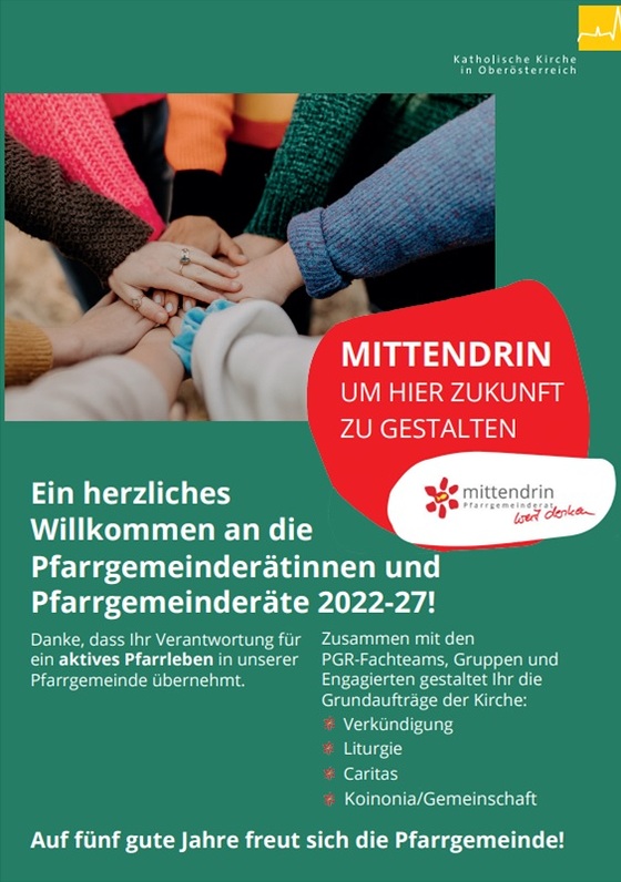Pfarrgemeinderatswahl - So. 20. März 2022 / Christian Koller PGR-Willkommensplakat