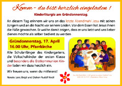 Abendmahlfeier / Pfarre Taufkirchen - KnRu