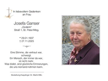 Josefa Ganser / Bestattung Kepplinger