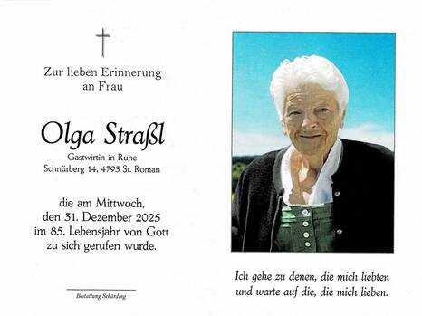Olga Straßl / Bestattung Schärding
