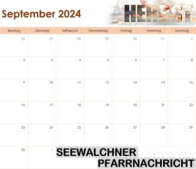 Pfarrnachrichten September