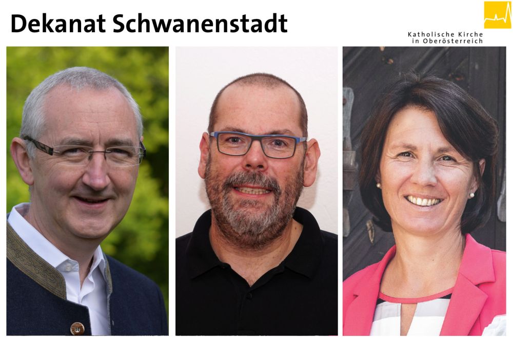 V. l.: Pfarrer P. Friedrich Vystrcil CSsR, Pastoralvorstand Wilhelm Seufer-Wasserthal, Verwaltungsvorständin Margit Hirsch / © privat, Margot Fellner, Eva Brandstötter V. l.: Pfarrer P. Friedrich Vystrcil CSsR, Pastoralvorstand Wilhelm Seufer-Wasserthal, Verwaltungsvorständin Margit Hirsch