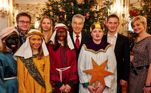  Eidenberger Sternsinger zu Besuch beim Bundespräsidenten