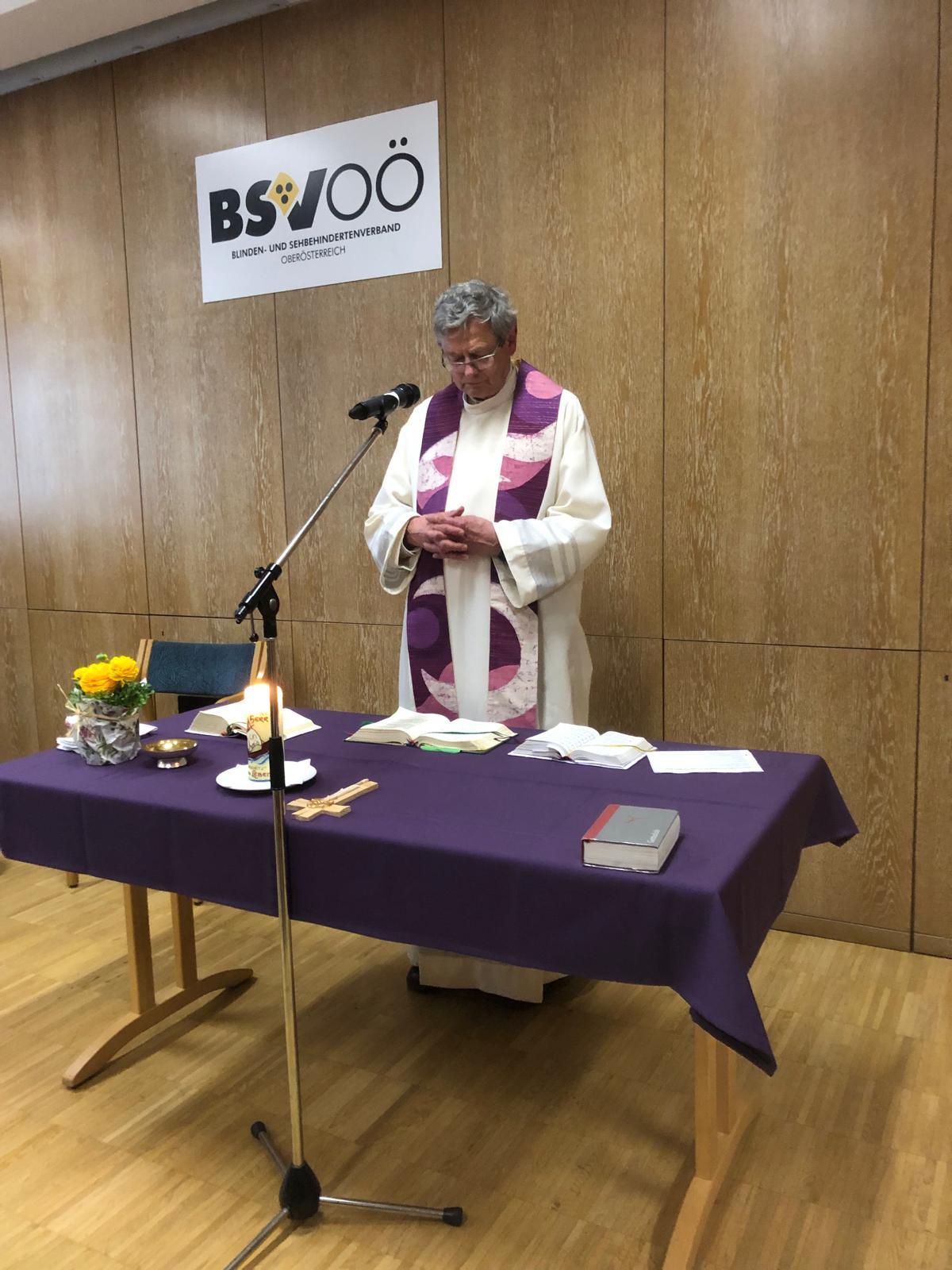 Blindenseelsorger Franz Lindorfer / Blindenpastoral