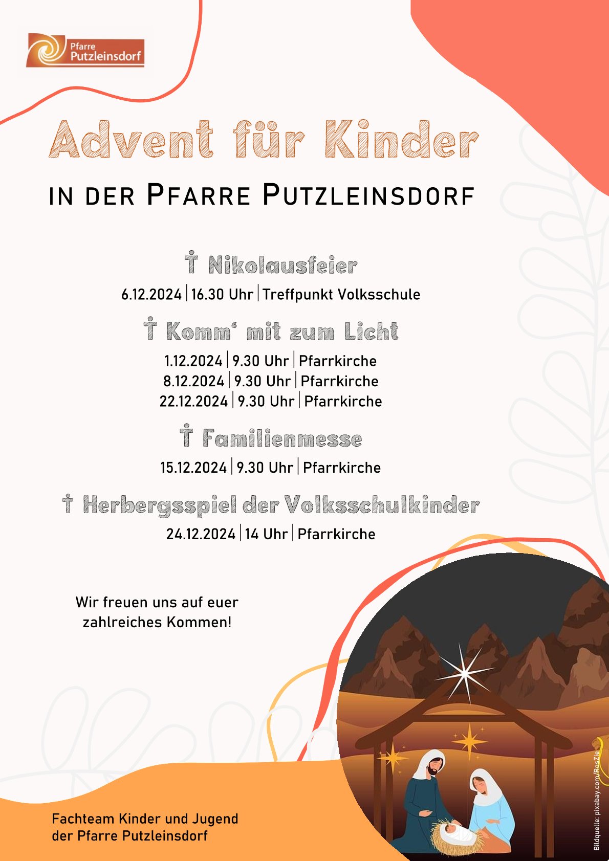 Flyer Advent für Kinder