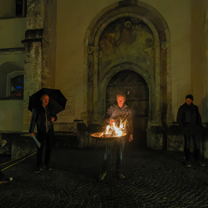 Die Feier der Osternacht in der Pfarre Kirchdorf/Krems.