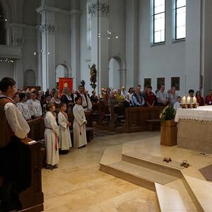 Gemeinsame Prozession von Marcel Callo und St, Quirinus
