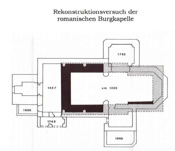 Rekonstruktionsversuch der romanischen Burgkapelle