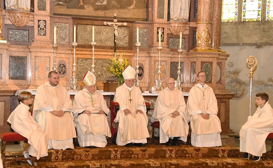 Festgottesdienst in St. Lambrecht mit den Jubilaren  Bischof em. Aichern und Abt Plank