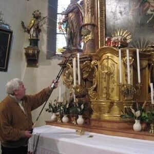 Innenraum  der Kirche vor dem Umbau