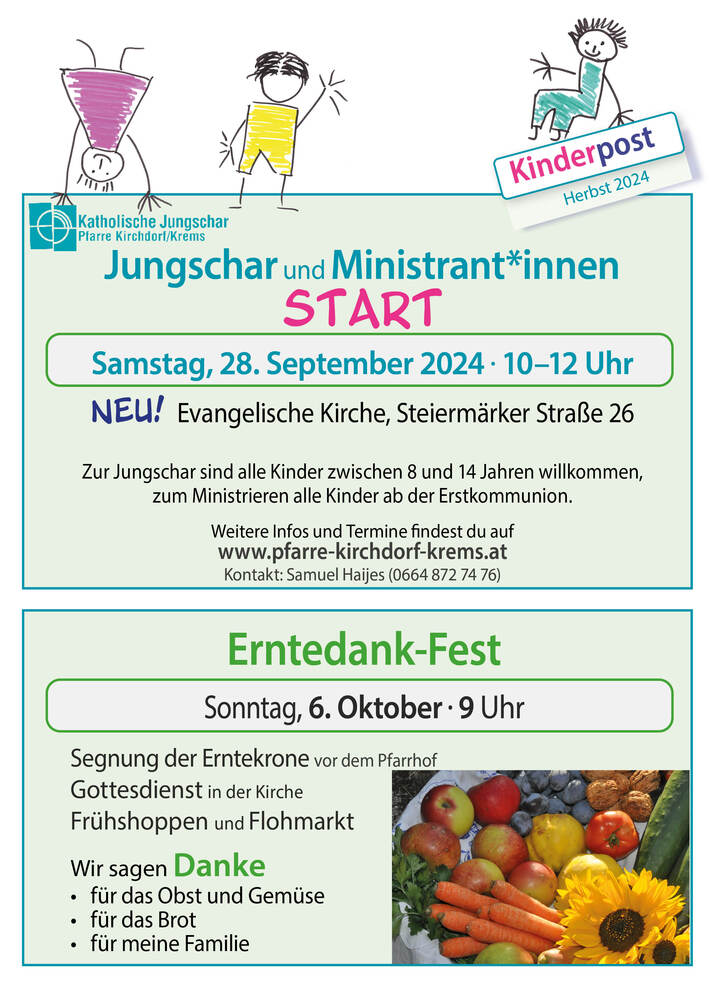 Kinderpost Herbst 2024 Kirchdorf/Krems