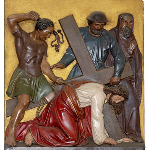 Jesus fällt zum ersten Mal unter dem Kreuz