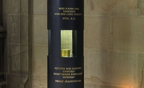 Jägerstätter-Stele im Linzer Mariendom