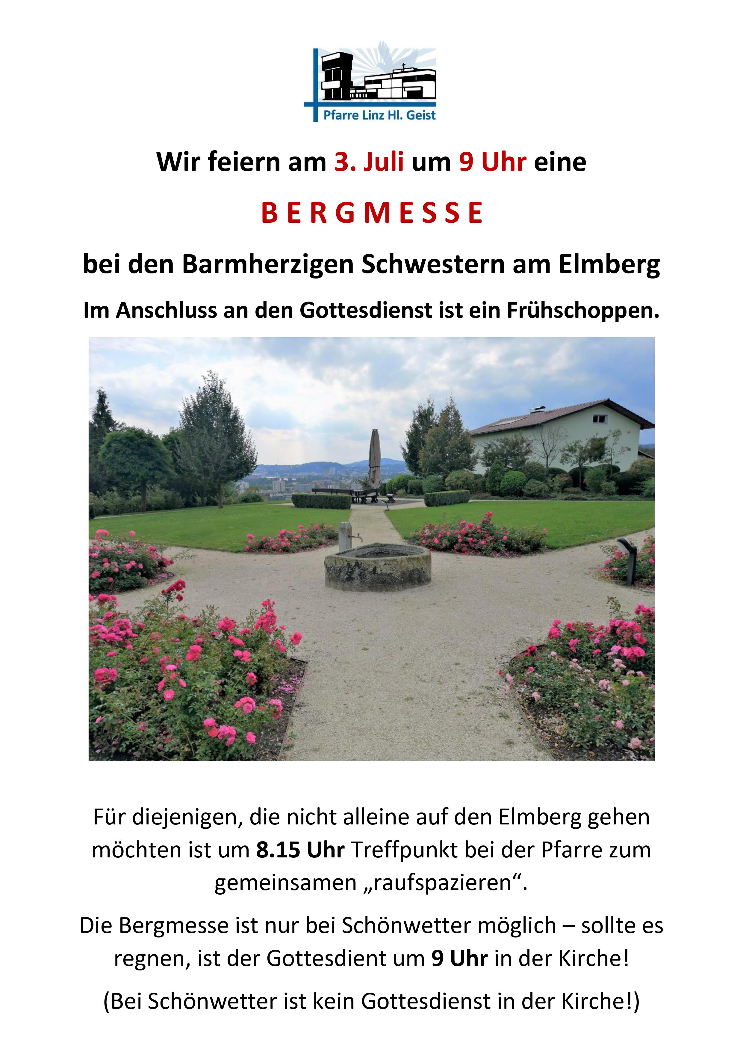 Einladung Bergmesse