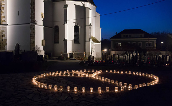 Lichtermeer für den Frieden