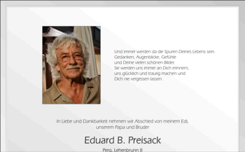 Eduard B. Preisack / Pfarrgemeinde Pergkrichen Eduard B. Preisack