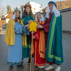 Die Sternsinger*innen waren in der Pfarre Kirchdorf an der Krems unterwegs