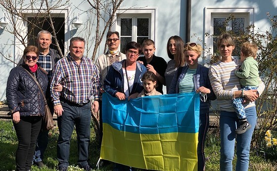 Ukrainische Familien mit Johannes Mairinger