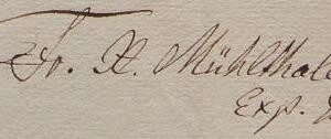 Unterschrift des Expositus Franz Xaver Mühlthaler vom 14. Februar 1834