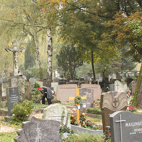 Gräber am Friedhof