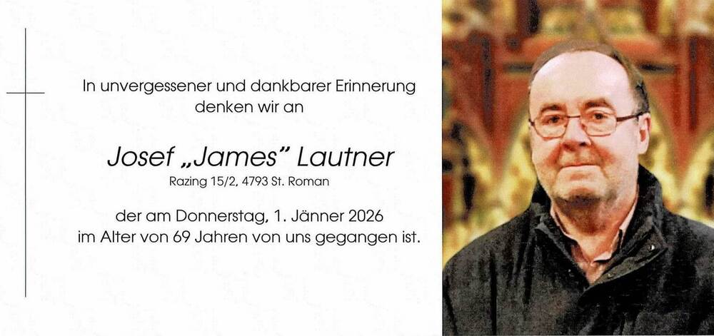 Josef 'James' Lautner / Bestattung Klaffenböck/Neukirchen
