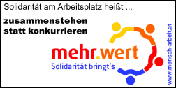 Solidaritäts Aufkleber. © mensch & arbeit