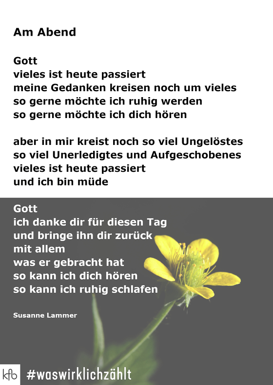 Segenstext am Abend_©Susanne Lammer