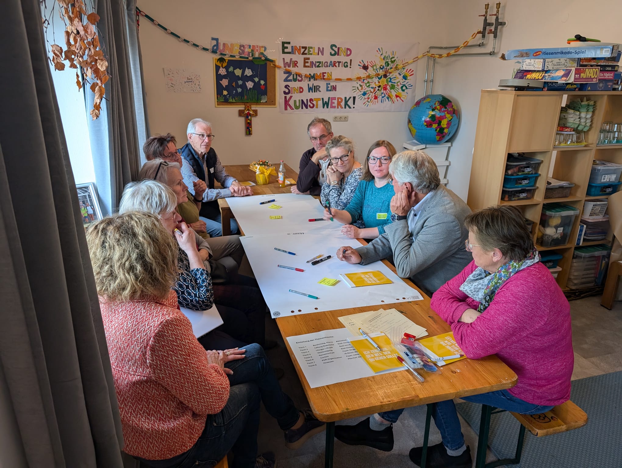 Gruppendiskussion bei der Startveranstaltung Zukunftsweg Dekanat Freistadt