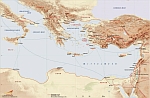 Begehbare Landkarte Mittelmeerraum