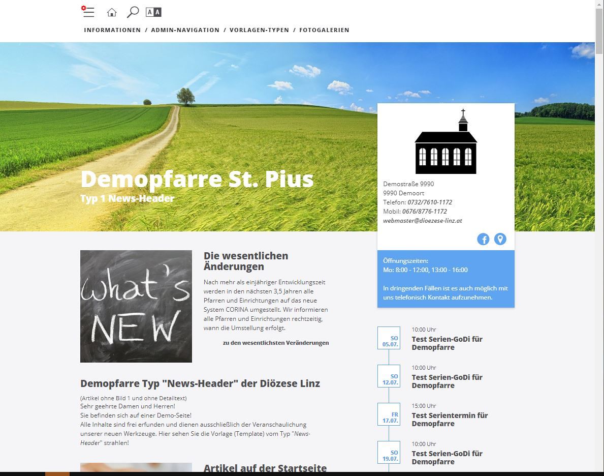 Startseite Demopfarre St. Pius