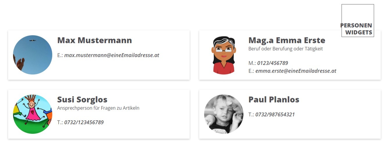 Widget: Contact-Person