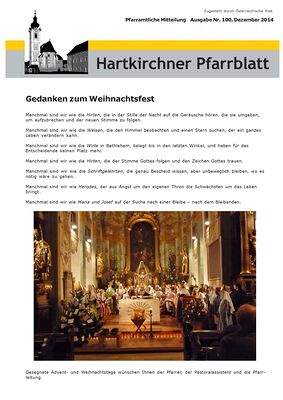 Pfarrblatt Dezember 2014