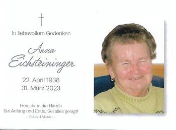 Totenbild Anna Eichsteininger