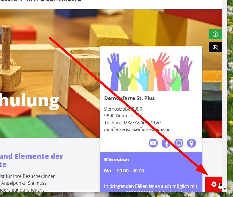 Administration-Button / © FB Kommunikation Administration-Button