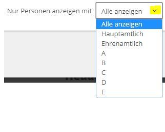 Widget Team Personenauswahl