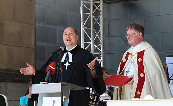 Superintendent Gerold Lehner und Bischof Manfred Scheuer