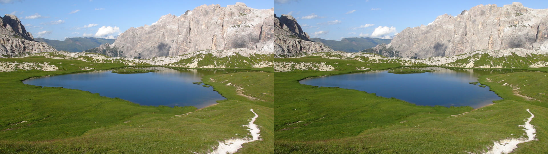 3D vorderer Bödensee nahe den 3-Zinnen