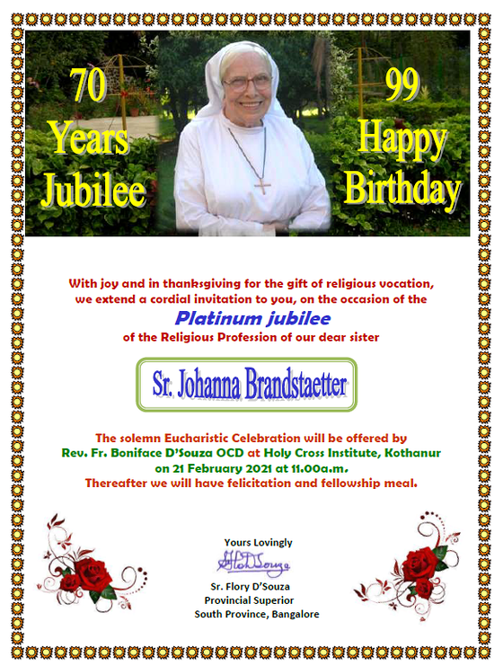 Einladung zum besonderen Fest / © Kreuzschwestern Indien Einladung zum besonderen Fest