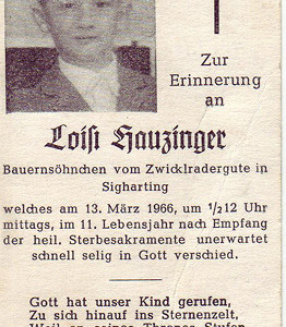 Verstorbene in unserer Pfarre 1966