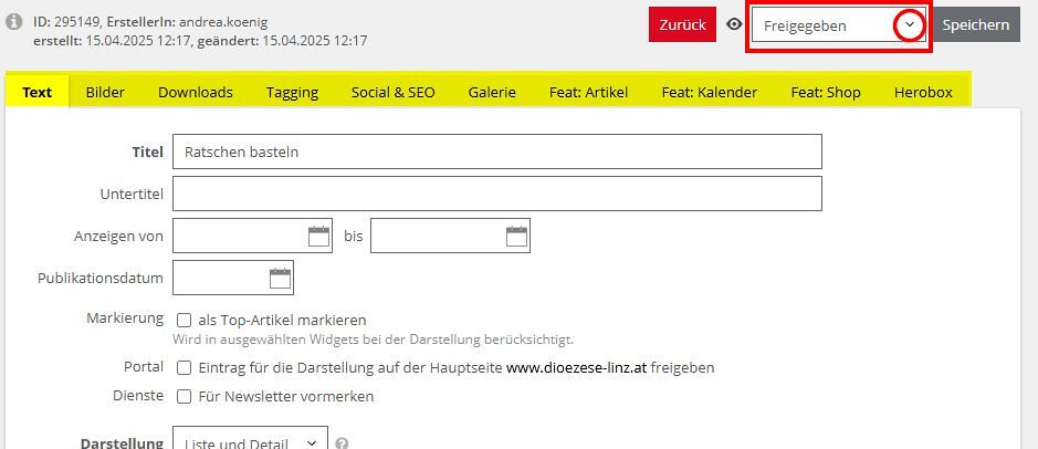 Redpool-Artikel überarbeiten / © FB Kommunikation Redpool-Artikel überarbeiten