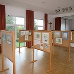 Vernissage mit Aquarellmalbildern