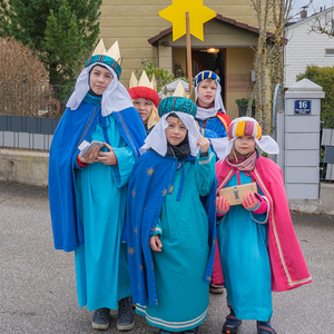 Die Sternsinger*innen waren in der Pfarre Kirchdorf an der Krems unterwegs