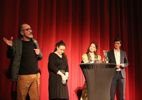 Schauspieler Karl Markovics, Nora Bruckmüller (OÖN), Franziska-Darstellerin Valerie Pachner und Andreas Schmoller (Leiter Jägerstätter Institut KU Linz) 
