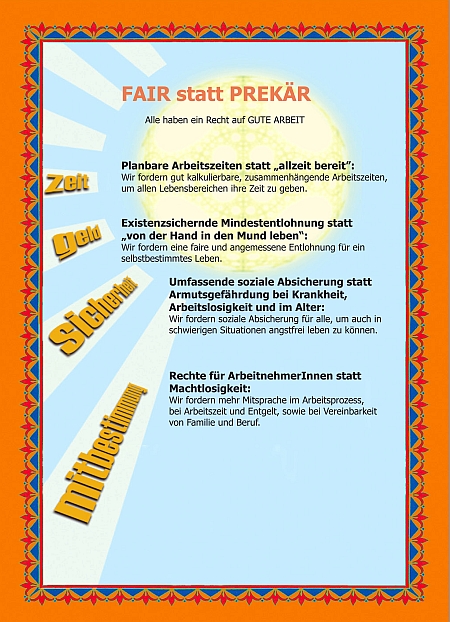 FAIR statt PREKÄR. © mensch & arbeit