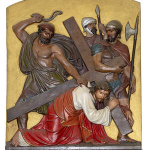 Jesus fällt zum zweiten Mal unter dem Kreuz